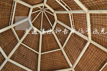 交通违法抄告单位于法无据 交通违法抄告单位于法无据