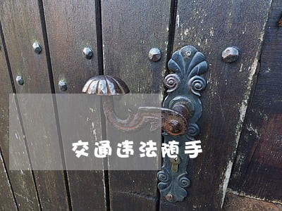 交通违法随手 交通违法随手