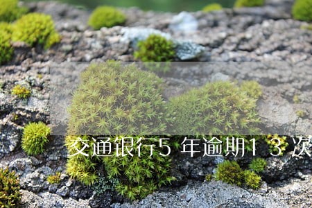 交通银行5年逾期13次