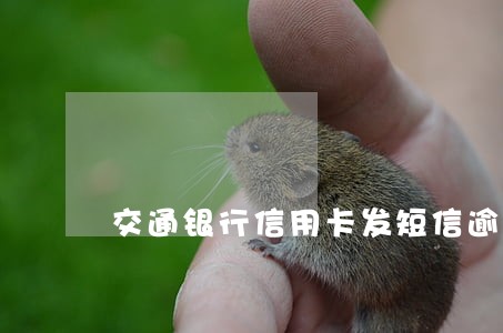 交通银行信用卡发短信逾期 交通银行信用卡发短信逾期