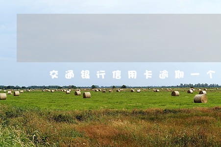 交通银行信用卡逾期一个月催收 交通银行信用卡逾期一个月催收