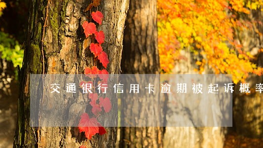 交通银行信用卡逾期被起诉概率 交通银行信用卡逾期被起诉概率
