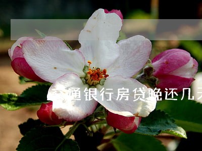 交通银行房贷晚还几天算逾期 交通银行房贷晚还几天算逾期