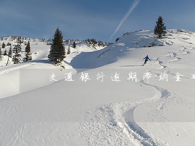 交通银行逾期滞纳金减免政策 交通银行逾期滞纳金减免政策