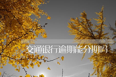 交通银行逾期能分期吗 交通银行逾期能分期吗