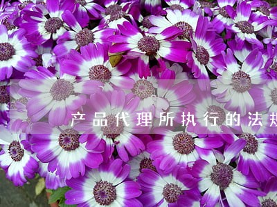 产品代理所执行的法规 产品代理所执行的法规