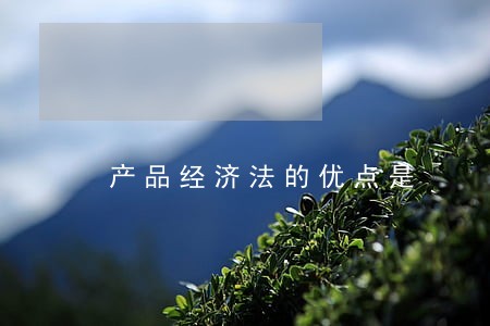产品经济法的优点是 产品经济法的优点是
