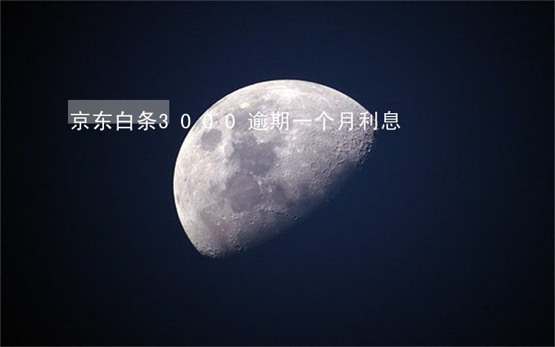 京东白条3000逾期一个月利息 京东白条3000逾期一个月利息