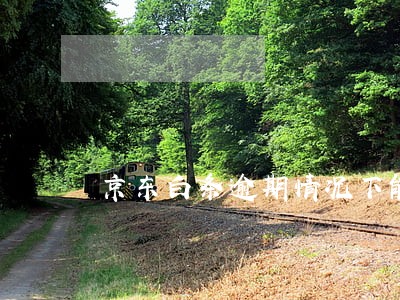 京东白条逾期情况下能贷款嘛 京东白条逾期情况下能贷款嘛