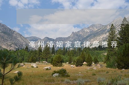亳州婚姻家庭律师推荐 亳州婚姻家庭律师推荐