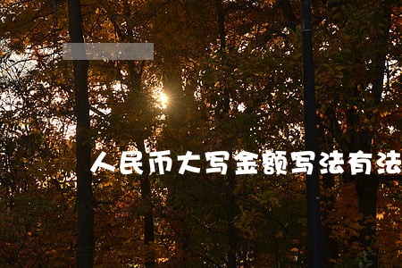 人民币大写金额写法有法规吗 人民币大写金额写法有法规吗