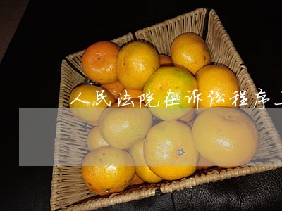 人民法院在诉讼程序上存在的问题 人民法院在诉讼程序上存在的问题