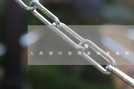 人民银行信用查询表逾期 人民银行信用查询表逾期
