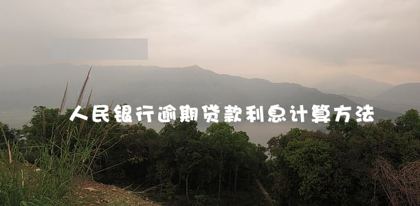 人民银行逾期贷款利息计算方法 人民银行逾期贷款利息计算方法