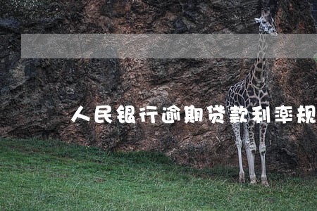 人民银行逾期贷款利率规定