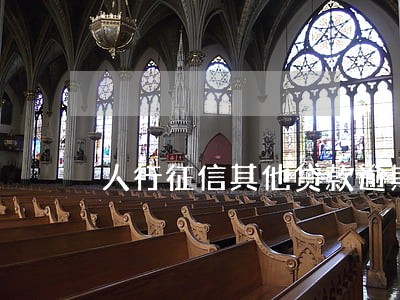 人行征信其他贷款逾期 人行征信其他贷款逾期
