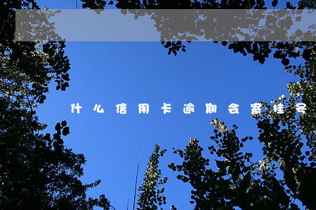 什么信用卡逾期会寄挂号信