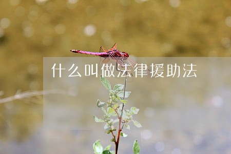 什么叫做法律援助法 什么叫做法律援助法