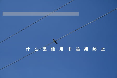 什么是信用卡逾期终止 什么是信用卡逾期终止