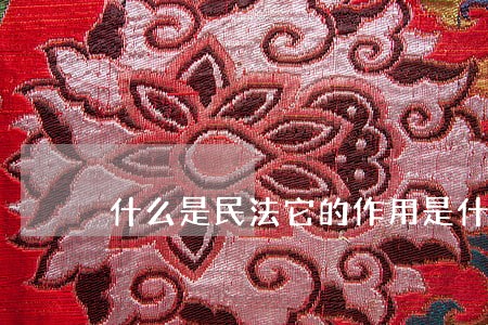 什么是民法它的作用是什么 什么是民法它的作用是什么