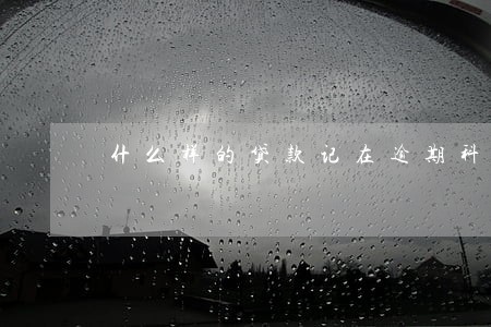 什么样的贷款记在逾期科目