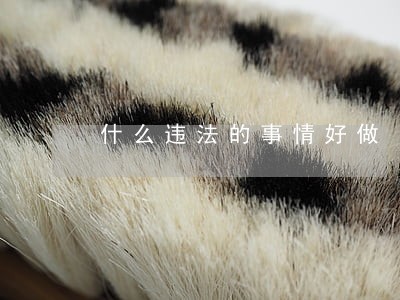 什么违法的事情好做 什么违法的事情好做