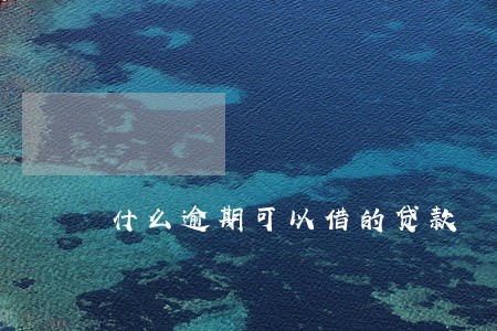 什么逾期可以借的贷款 什么逾期可以借的贷款
