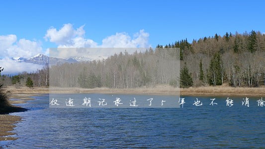 仅逾期记录过了5年也不能消除 仅逾期记录过了5年也不能消除
