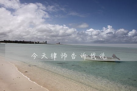 今天律师告诉我说