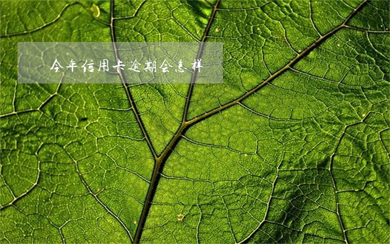 今年信用卡逾期会怎样 今年信用卡逾期会怎样