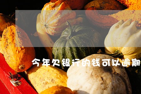 今年欠银行的钱可以逾期吗 今年欠银行的钱可以逾期吗