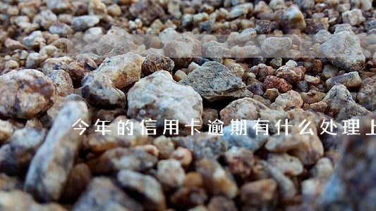 今年的信用卡逾期有什么处理上海 今年的信用卡逾期有什么处理上海
