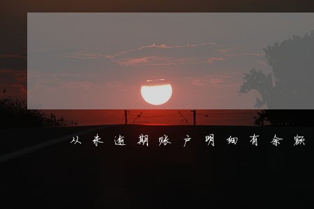 从未逾期账户明细有余额0
