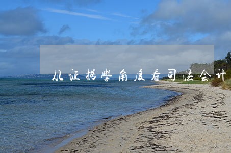 从证据学角度看司法会计 从证据学角度看司法会计