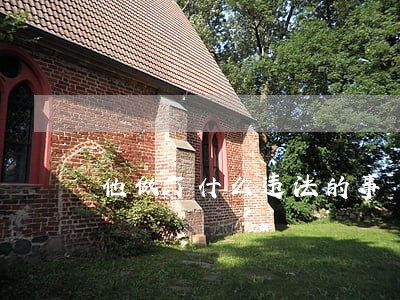 他做了什么违法的事 他做了什么违法的事