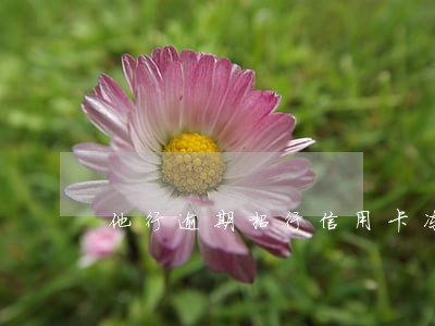 他行逾期招行信用卡冻结