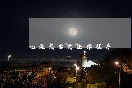 他说是要走法律程序 他说是要走法律程序