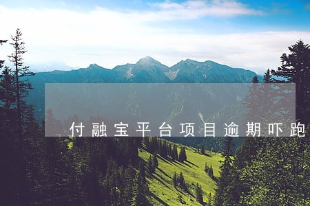 付融宝平台项目逾期吓跑投资人 付融宝平台项目逾期吓跑投资人