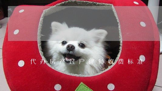 代办房产过户律师收费标准 代办房产过户律师收费标准