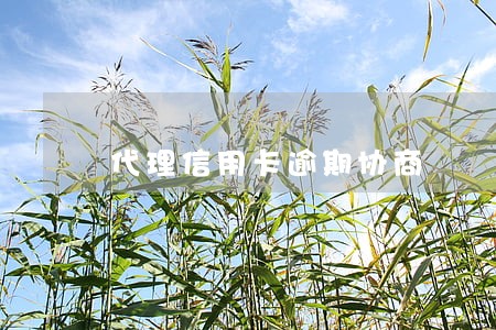 代理信用卡逾期协商 代理信用卡逾期协商