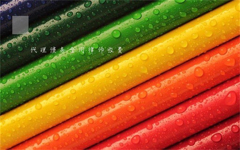 代理债务合同律师收费
