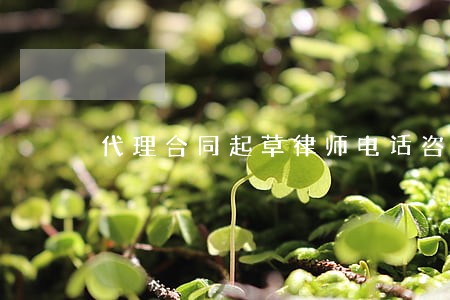 代理合同起草律师电话咨询 代理合同起草律师电话咨询