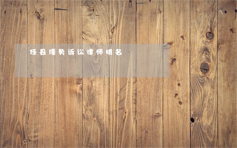 任县债务诉讼律师排名