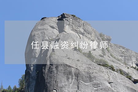 任县融资纠纷律师 任县融资纠纷律师