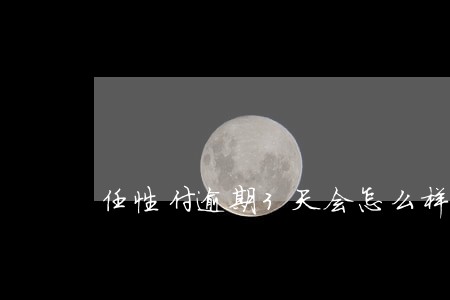 任性付逾期3天会怎么样 任性付逾期3天会怎么样
