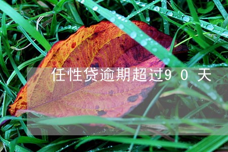 任性贷逾期超过90天 任性贷逾期超过90天