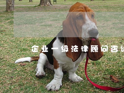 企业一级法律顾问咨询网 企业一级法律顾问咨询网
