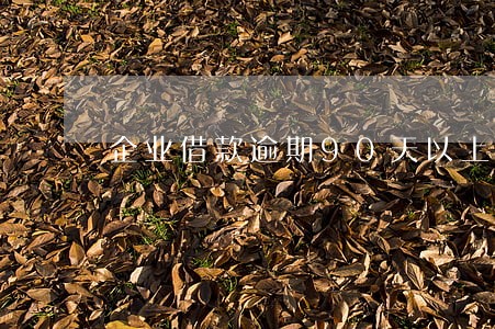 企业借款逾期90天以上 企业借款逾期90天以上