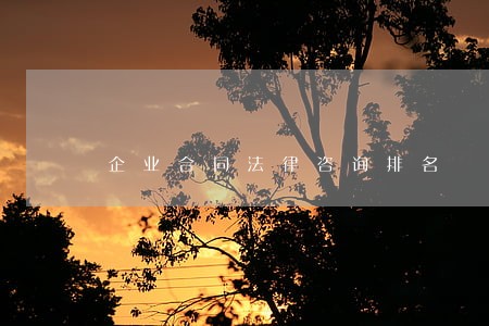企业合同法律咨询排名 企业合同法律咨询排名