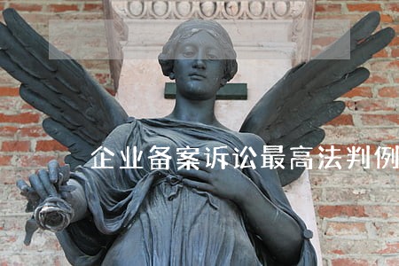 企业备案诉讼最高法判例